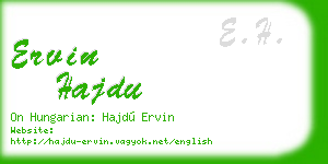 ervin hajdu business card